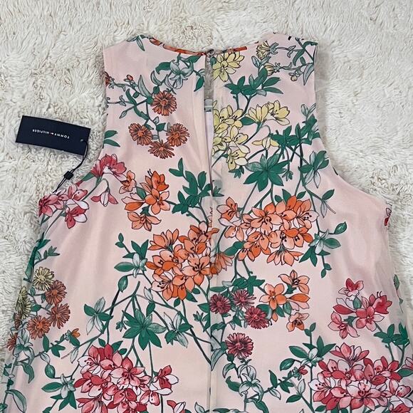 NWT Tommy Hilfiger Pink Floral-Print Chiffon Trapeze Dress - SIZE 8 - Picture 5 of 9
